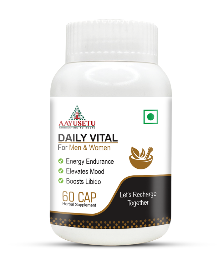Daily Vital - Let's Recharge Together - For Men and Women - 60 Veg Capsules