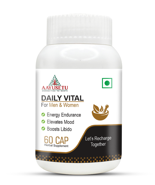 Daily Vital - Let's Recharge Together - For Men and Women - 60 Veg Capsules