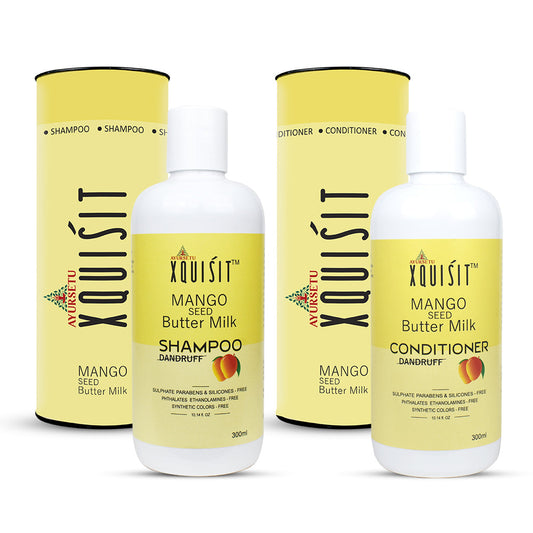 XQUISIT Mango Seed Butter Milk Shampoo and Conditioner Combo